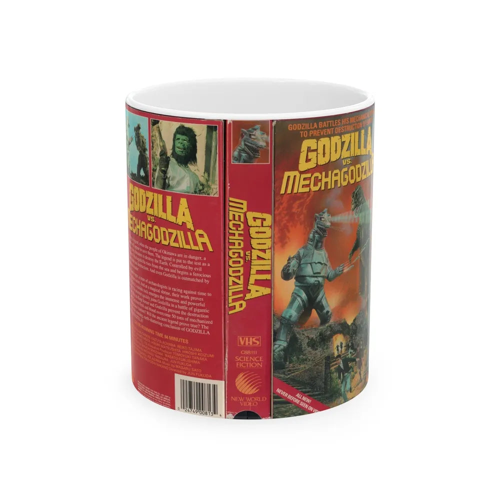 GODZILLA VS MECHAGODZILLA (VHS COVER) - White Coffee Mug-11oz-Go Mug Yourself