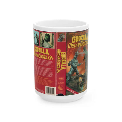 GODZILLA VS MECHAGODZILLA (VHS COVER) - White Coffee Mug-15oz-Go Mug Yourself