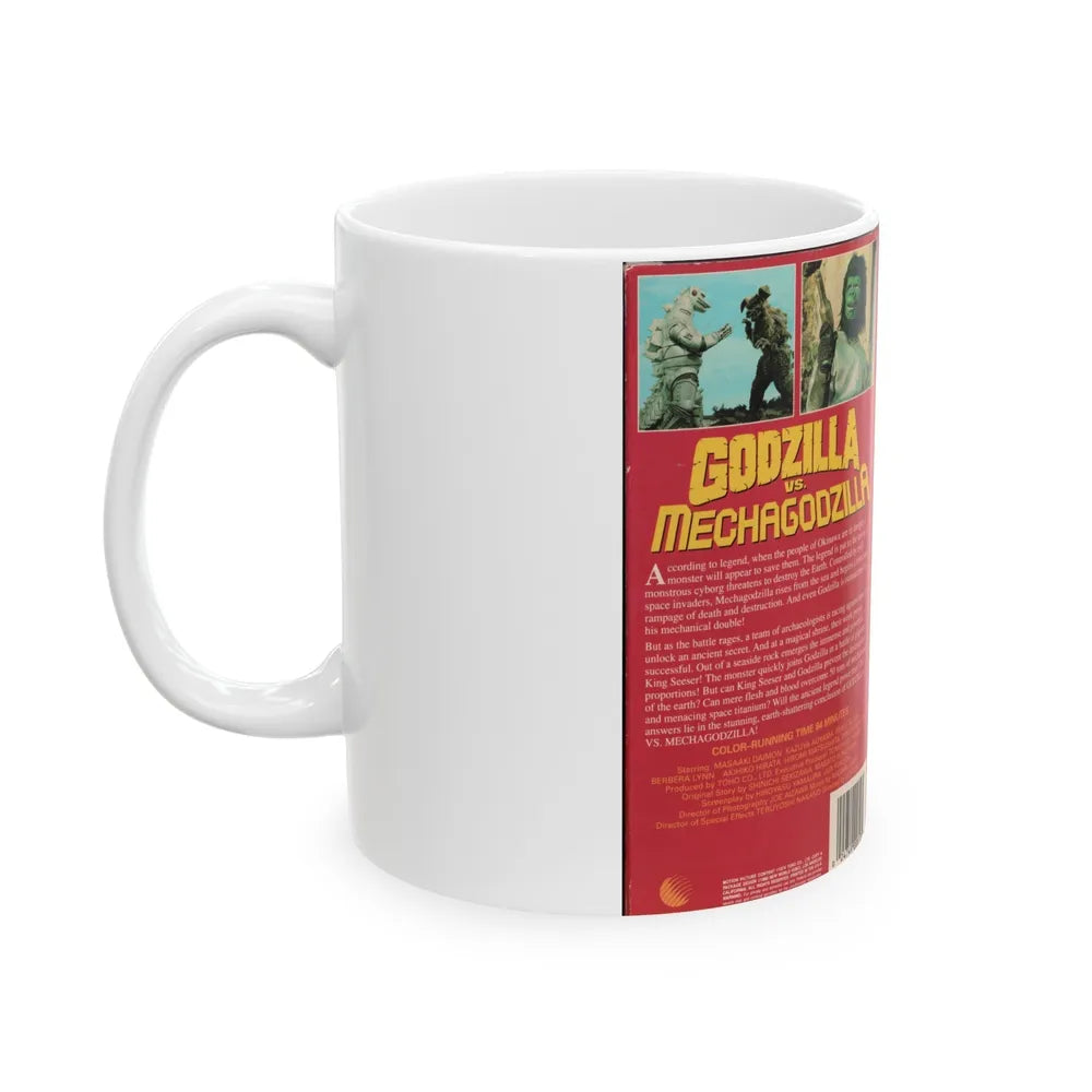 GODZILLA VS MECHAGODZILLA (VHS COVER) - White Coffee Mug-Go Mug Yourself