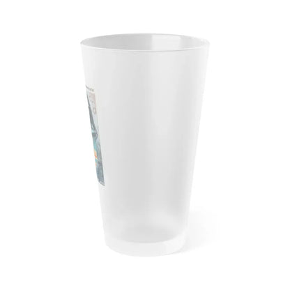 GODZILLA VS MEGALON 1973 Movie Poster - Frosted Pint Glass 16oz - Go Mug Yourself