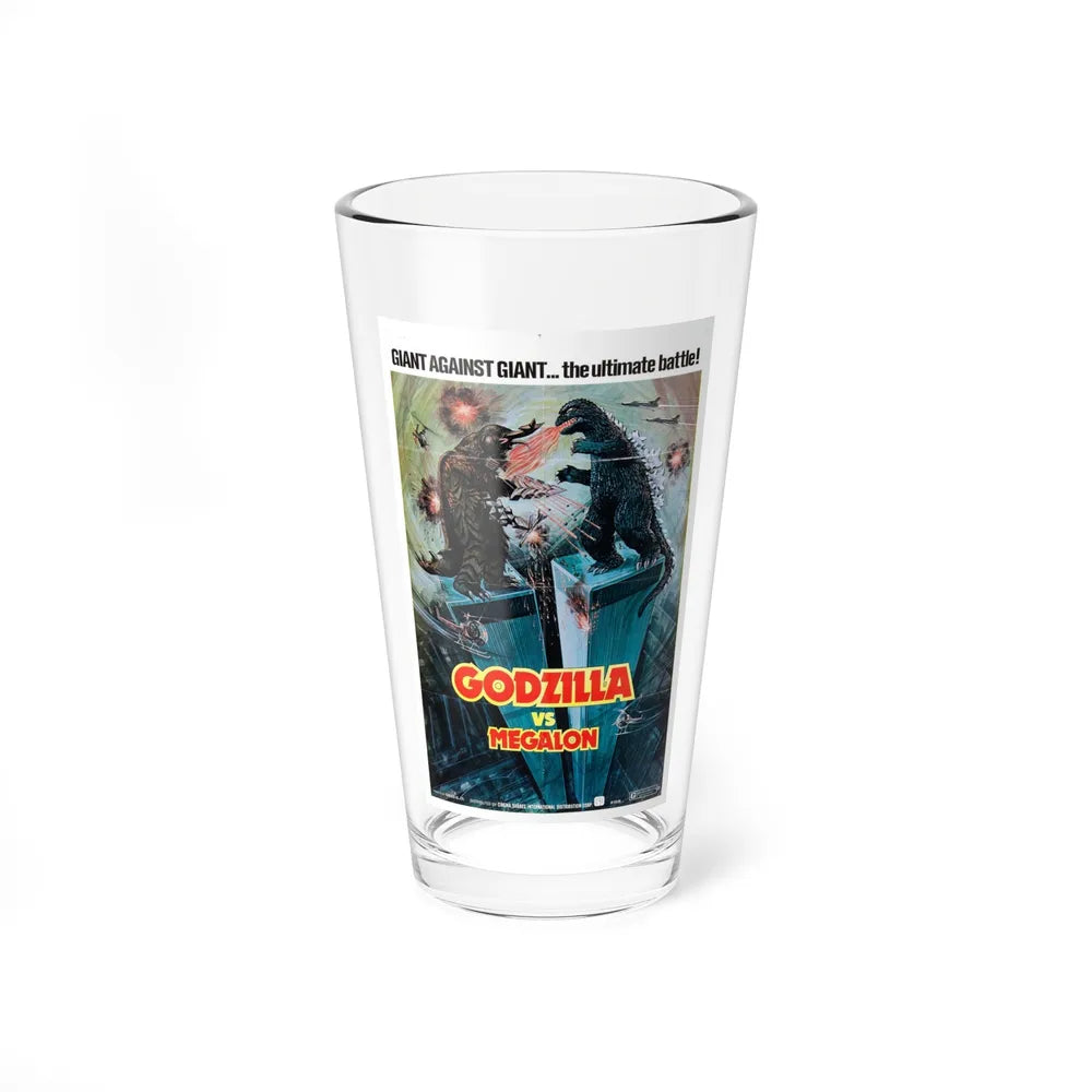 GODZILLA VS MEGALON 1973 Movie Poster - Pint Glass 16oz-16oz-Go Mug Yourself