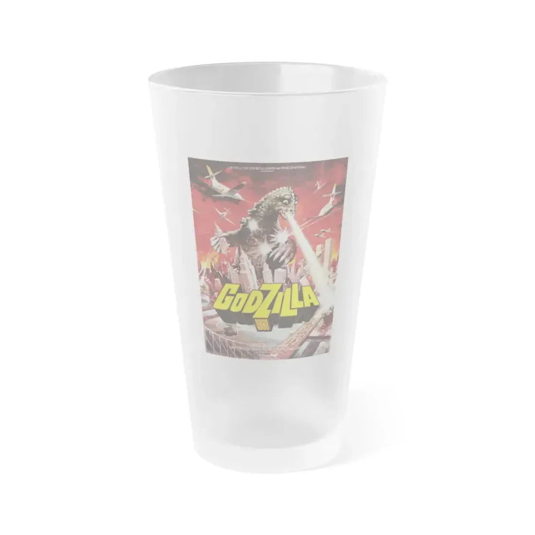 GODZILLA VS MEGALON (3) 1973 Movie Poster - Frosted Pint Glass 16oz Default Title - Go Mug Yourself