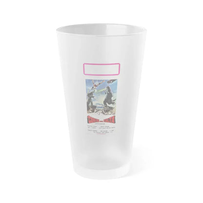 GODZILLA VS MEGALON (ITALIAN) 1973 Movie Poster - Frosted Pint Glass 16oz Default Title - Go Mug Yourself