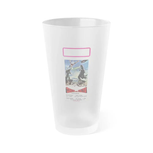 GODZILLA VS MEGALON (ITALIAN) 1973 Movie Poster - Frosted Pint Glass 16oz Default Title - Go Mug Yourself