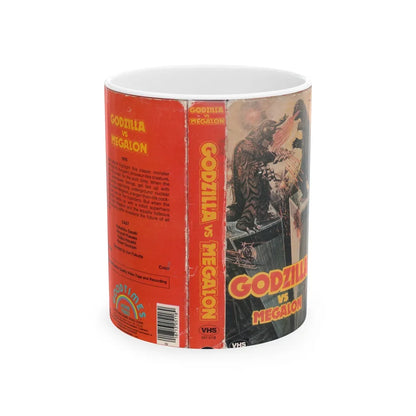 GODZILLA VS MEGALON (VHS COVER) - White Coffee Mug-11oz-Go Mug Yourself