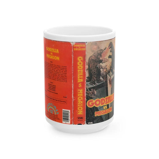 GODZILLA VS MEGALON (VHS COVER) - White Coffee Mug-15oz-Go Mug Yourself