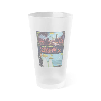 GODZILLA VS MONSTER ZERO (FRENCH) 1965 Movie Poster - Frosted Pint Glass 16oz Default Title - Go Mug Yourself