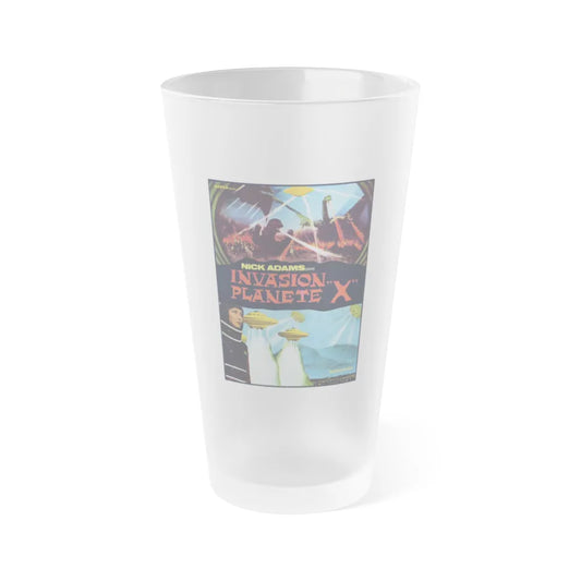 GODZILLA VS MONSTER ZERO (FRENCH) 1965 Movie Poster - Frosted Pint Glass 16oz-Go Mug Yourself