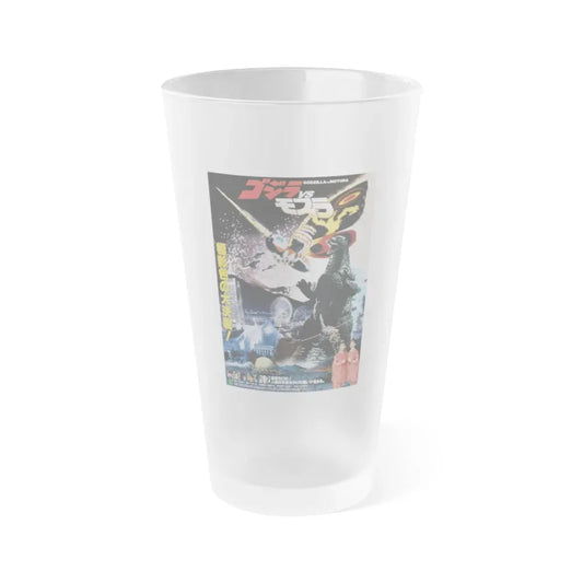 GODZILLA VS MOTHRA 1992 Movie Poster - Frosted Pint Glass 16oz Default Title - Go Mug Yourself