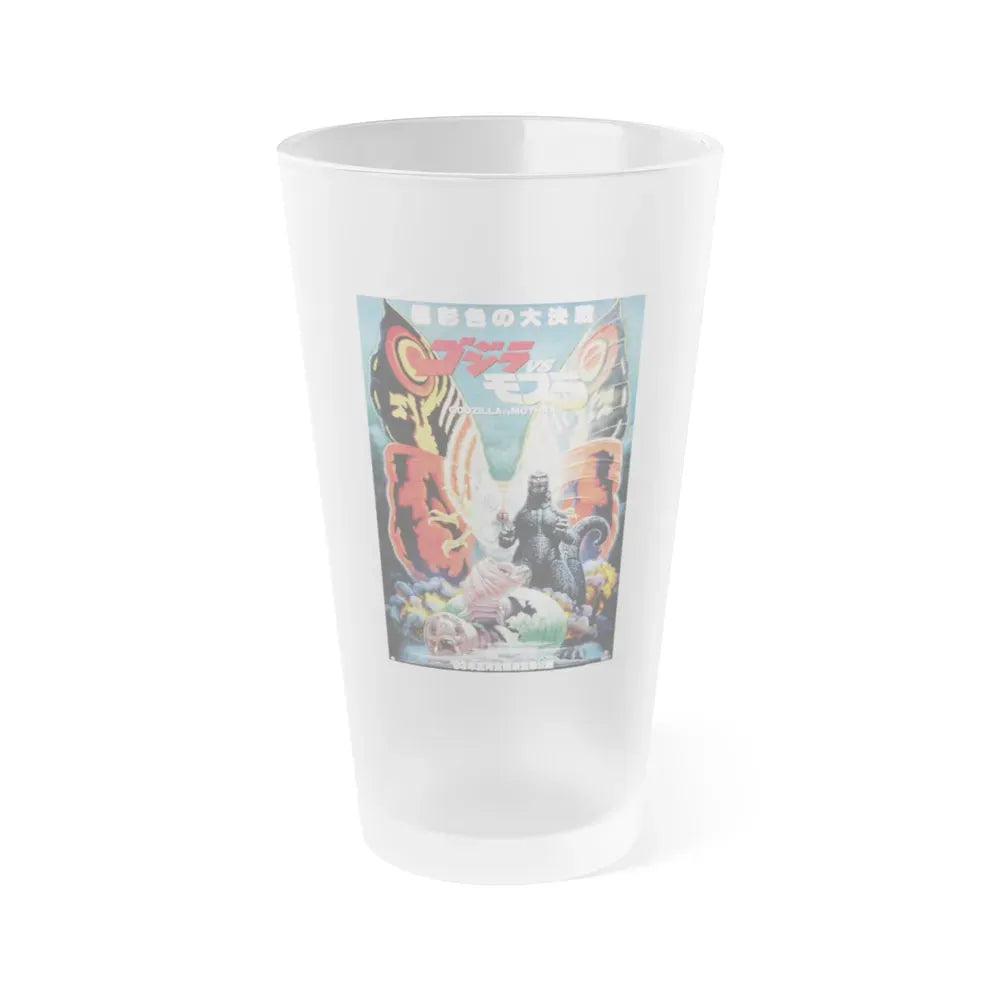 GODZILLA VS MOTHRA (JAPANESE) 1992 Movie Poster - Frosted Pint Glass 16oz Default Title - Go Mug Yourself