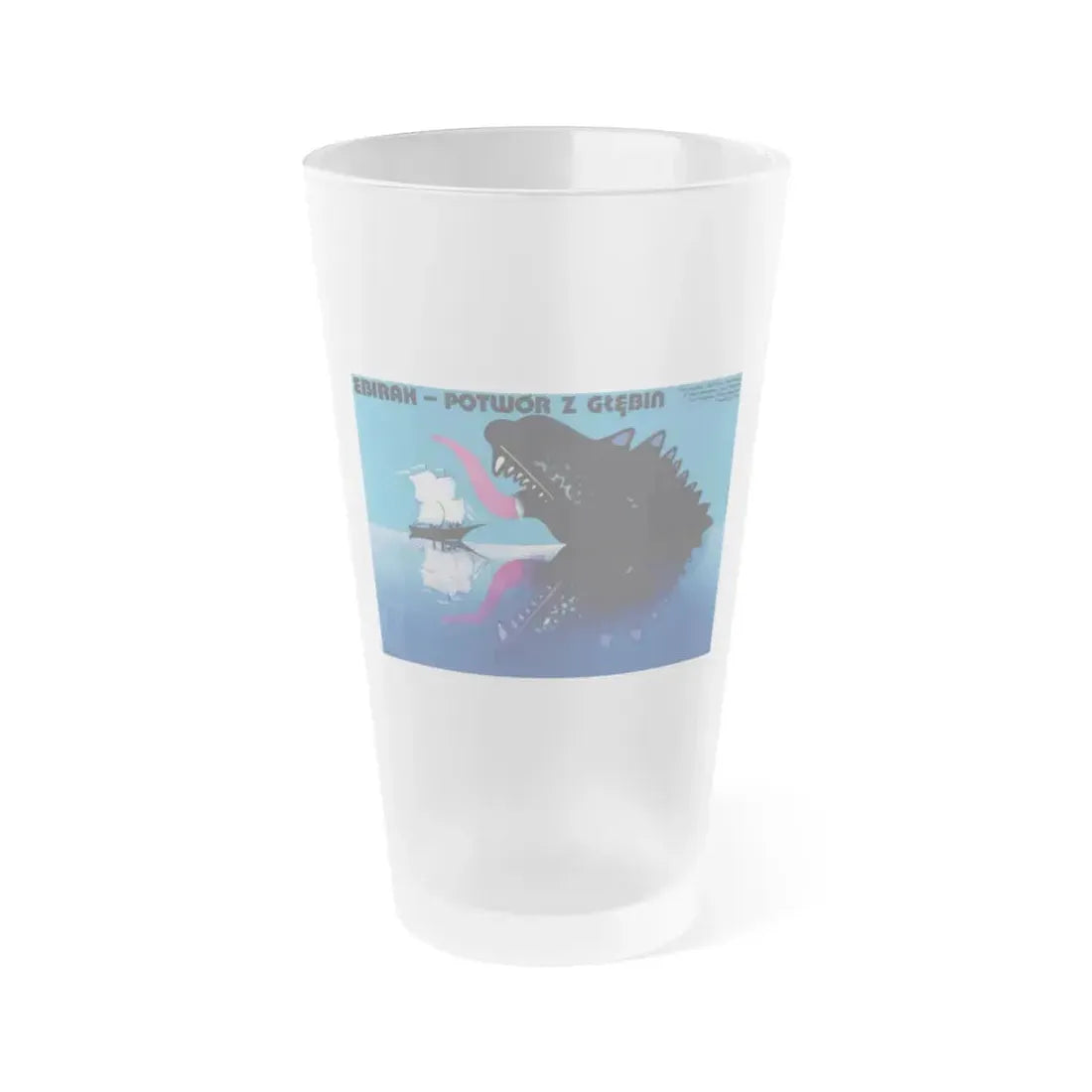GODZILLA VS THE SEA MONSTER (POLISH) 1966 Movie Poster - Frosted Pint Glass 16oz Default Title - Go Mug Yourself