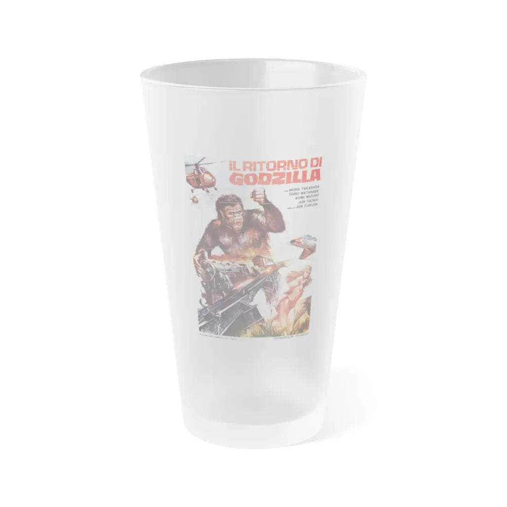 GODZILLA VS THE SEA MONSTER (SPANISH) 1966 Movie Poster - Frosted Pint Glass 16oz-Go Mug Yourself