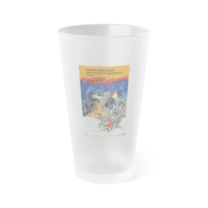 GODZILLA VS THE SMOG MONSTER 1971 Movie Poster - Frosted Pint Glass 16oz Default Title - Go Mug Yourself