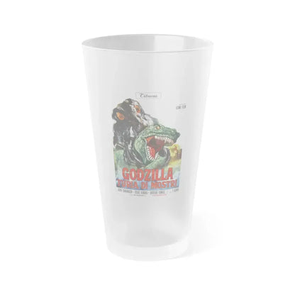 GODZILLA VS THE SMOG MONSTER (ITALIAN) 1971 Movie Poster - Frosted Pint Glass 16oz Default Title - Go Mug Yourself