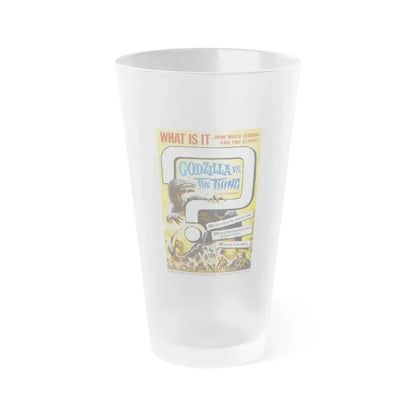 GODZILLA VS THE THING 1964 Movie Poster - Frosted Pint Glass 16oz Default Title - Go Mug Yourself