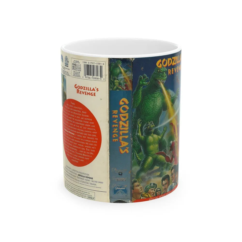 GODZILLAS REVENGE (VHS COVER) - White Coffee Mug-11oz-Go Mug Yourself