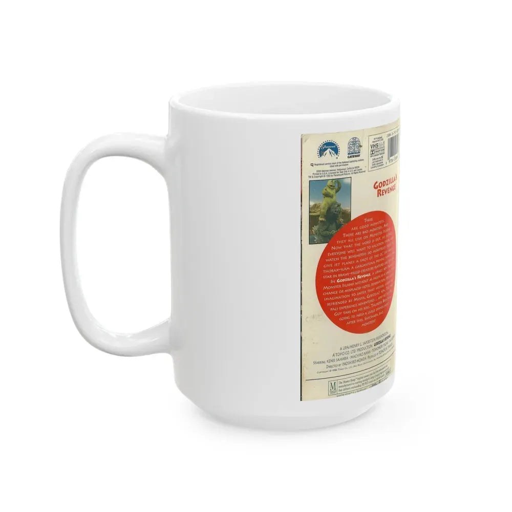 GODZILLAS REVENGE (VHS COVER) - White Coffee Mug - Go Mug Yourself