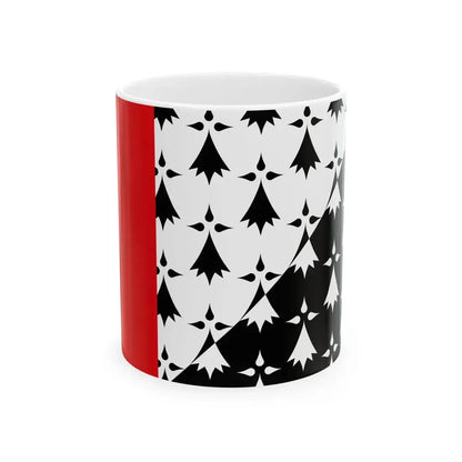 Goelo traditional district flag (France) White Coffee Mug 11oz - Go Mug Yourself