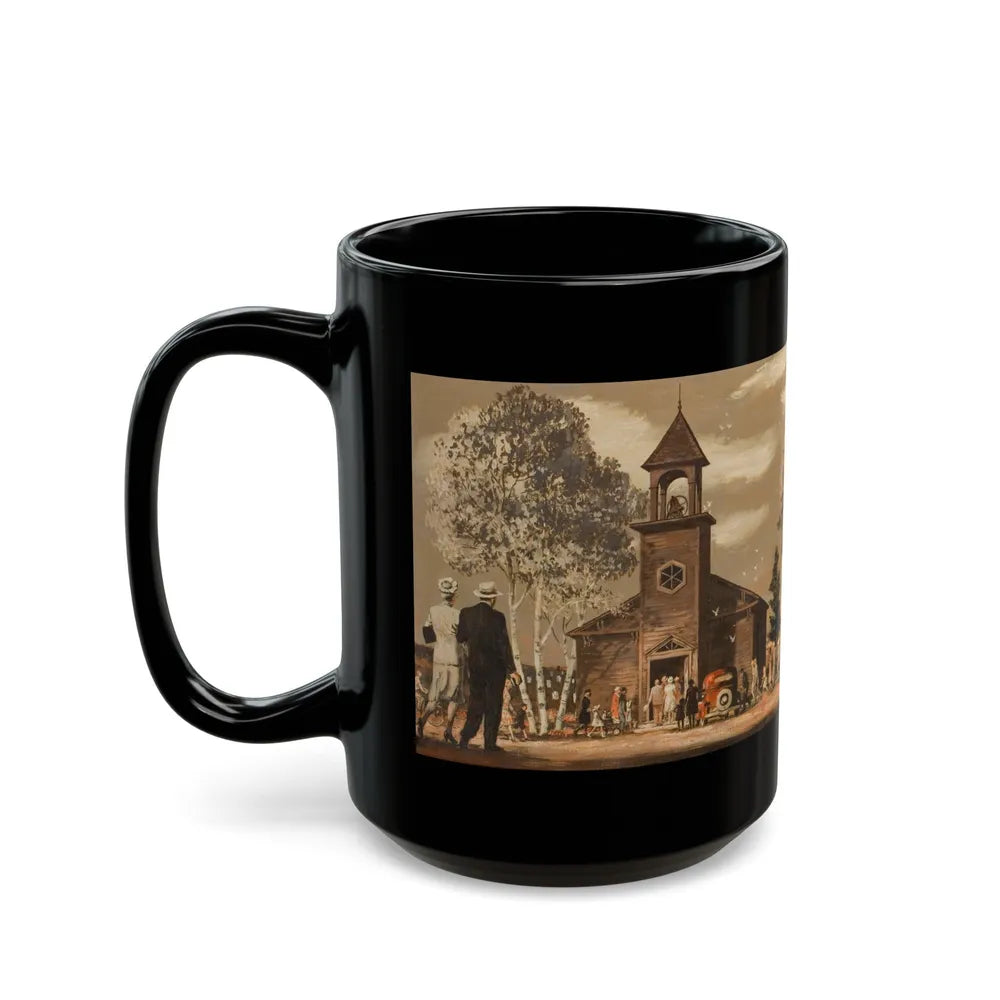 Going to Church - Black Coffee Mug-Go Mug Yourself