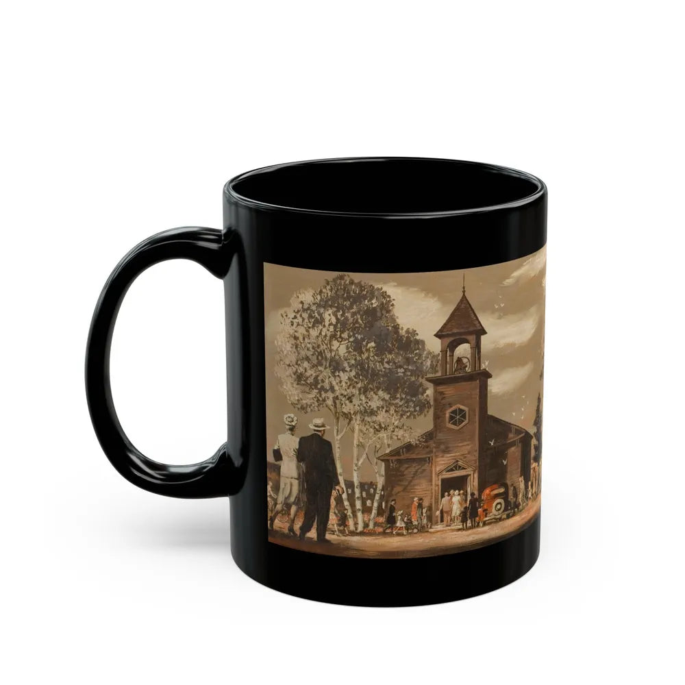 Going to Church - Black Coffee Mug-Go Mug Yourself