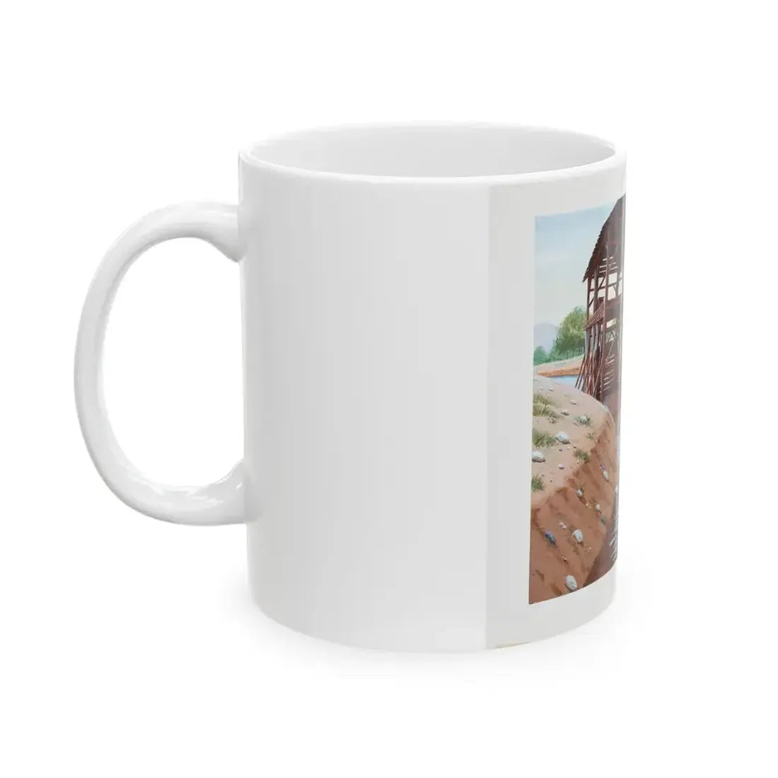 Gold Discovered at Sutter's Mill Illustration (1978) - White Coffee Mug - Go Mug Yourself