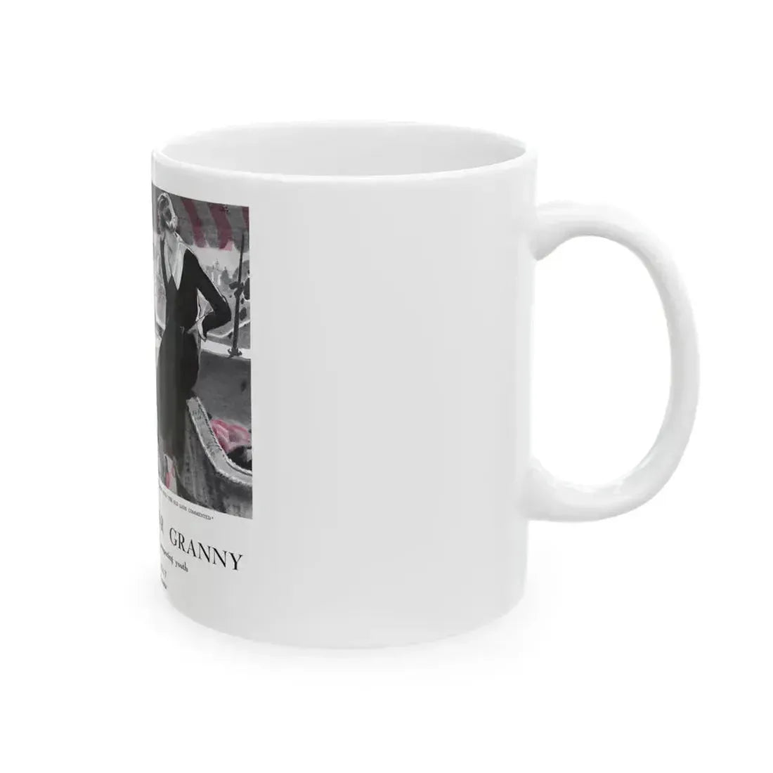 Gold Mules for Granny (1), Pictorial Review, August 1930 - White Coffee Mug - Go Mug Yourself