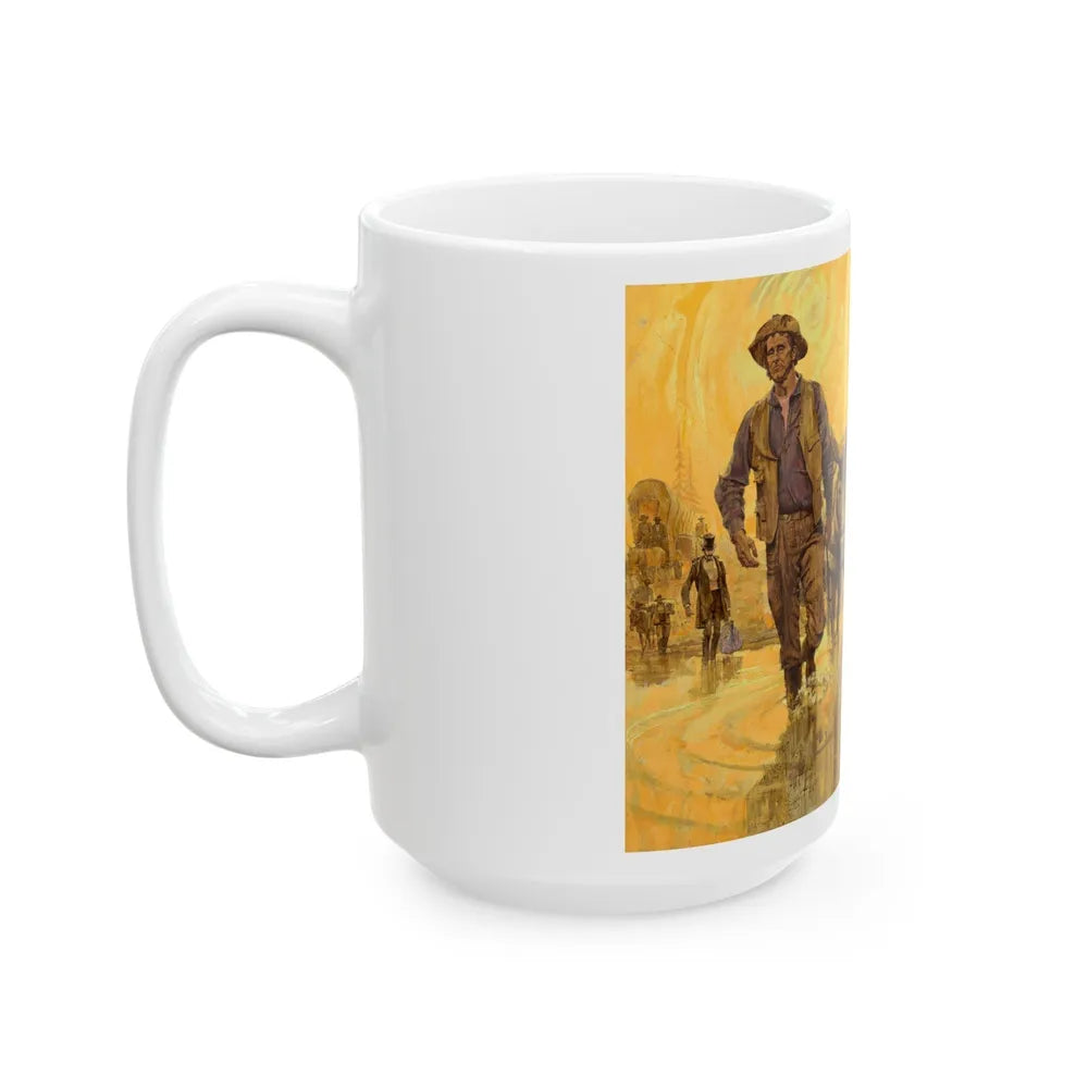 Gold Seekers Rush to California, Great Moments in American History illustration, 1965 - White Coffee Mug-Go Mug Yourself