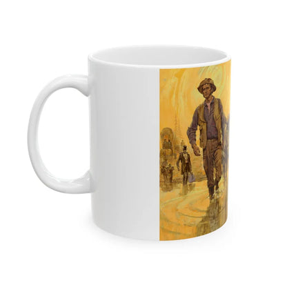 Gold Seekers Rush to California, Great Moments in American History illustration, 1965 - White Coffee Mug-Go Mug Yourself