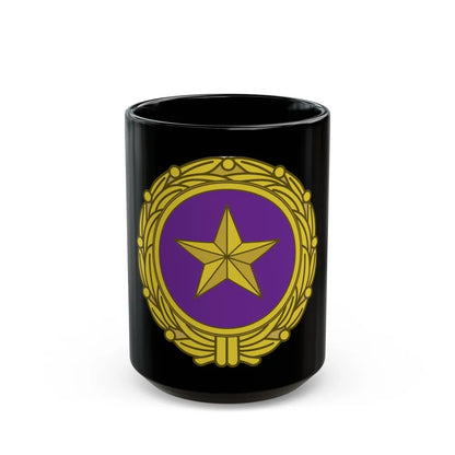 Gold Star Lapel (U.S. Army) Black Coffee Mug-15oz-Go Mug Yourself