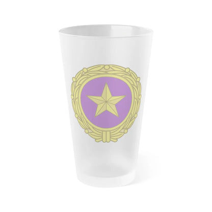 Gold Star Lapel (U.S. Army) Frosted Pint Glass 16oz-Go Mug Yourself