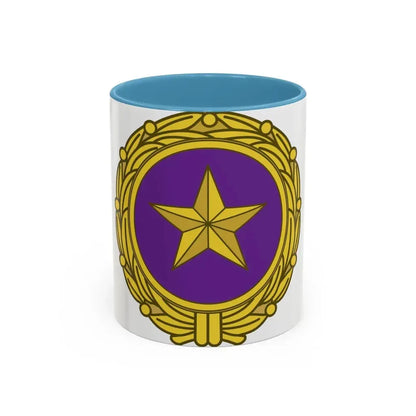 Gold Star Lapel (U.S. Army) Accent Coffee Mug 11oz Light Blue - Go Mug Yourself