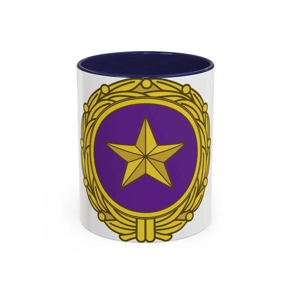 Gold Star Lapel (U.S. Army) Accent Coffee Mug 11oz Navy - Go Mug Yourself