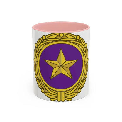 Gold Star Lapel (U.S. Army) Accent Coffee Mug 11oz Pink - Go Mug Yourself