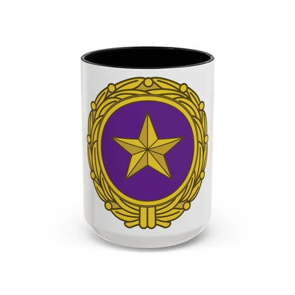 Gold Star Lapel (U.S. Army) Accent Coffee Mug 15oz Black - Go Mug Yourself