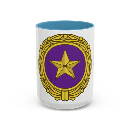 Gold Star Lapel (U.S. Army) Accent Coffee Mug 15oz Light Blue - Go Mug Yourself