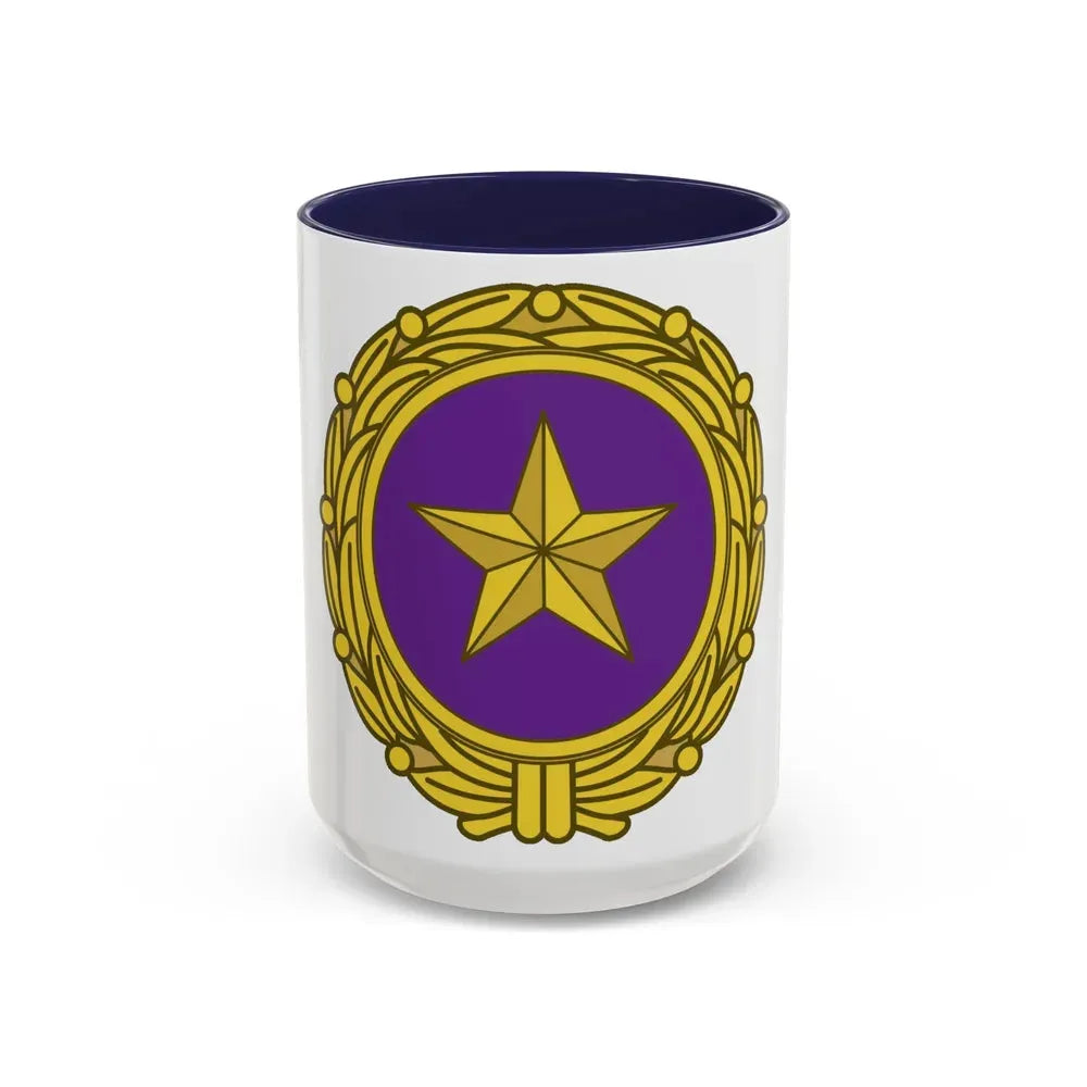 Gold Star Lapel (U.S. Army) Accent Coffee Mug 15oz Navy - Go Mug Yourself
