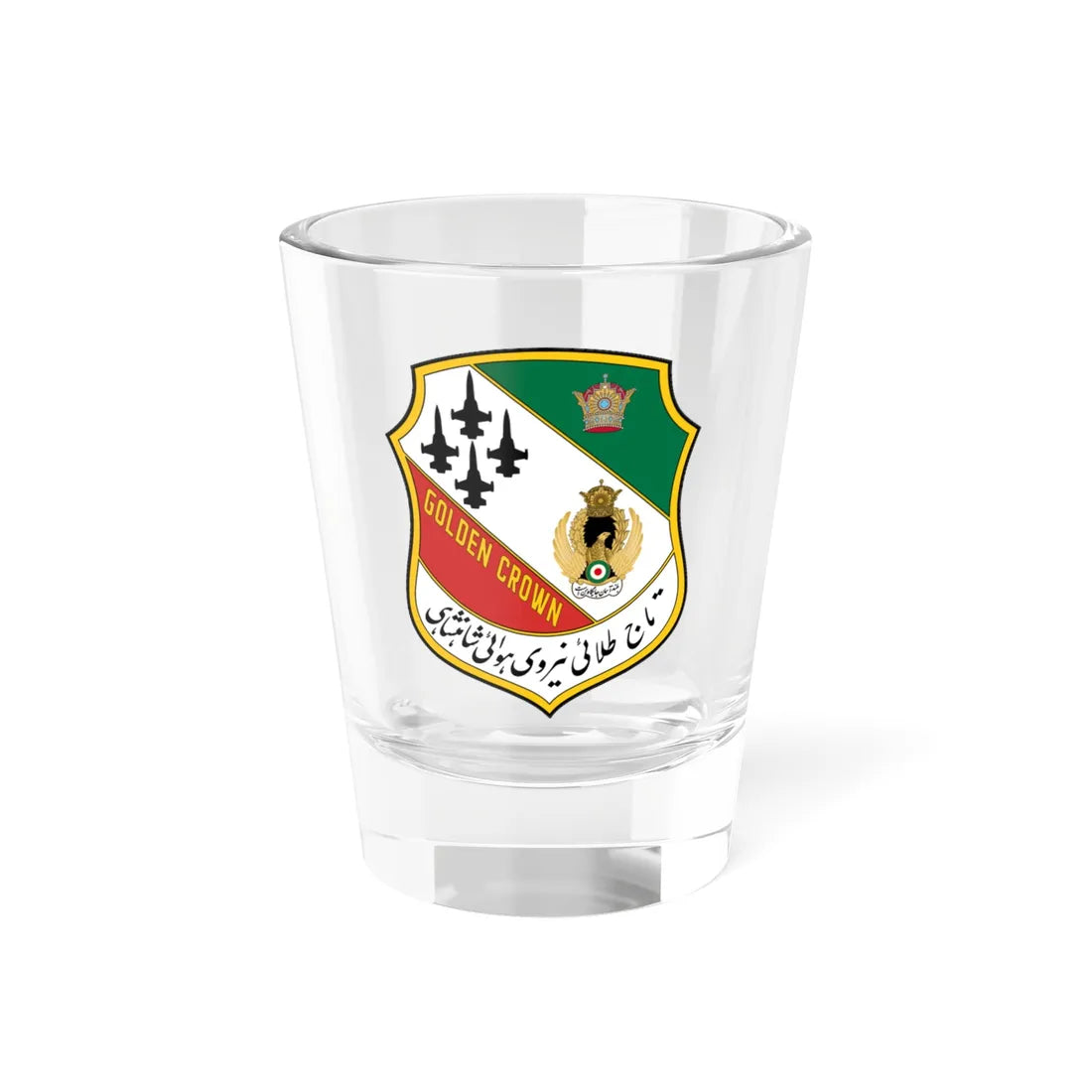 Golden Crown (Iran) (Coat of Arms) Shot Glass 1.5oz 1.5oz - Go Mug Yourself