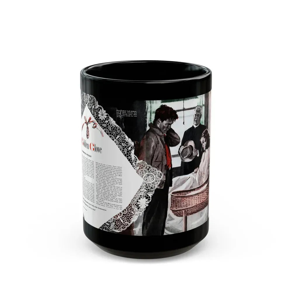 Golden Glove, Cosmopolitan, August 1948 - Black Coffee Mug 15oz - Go Mug Yourself