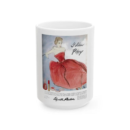 Golden Poppy, Elizabeth Arden advertisement, 1957 - White Coffee Mug-15oz-Go Mug Yourself