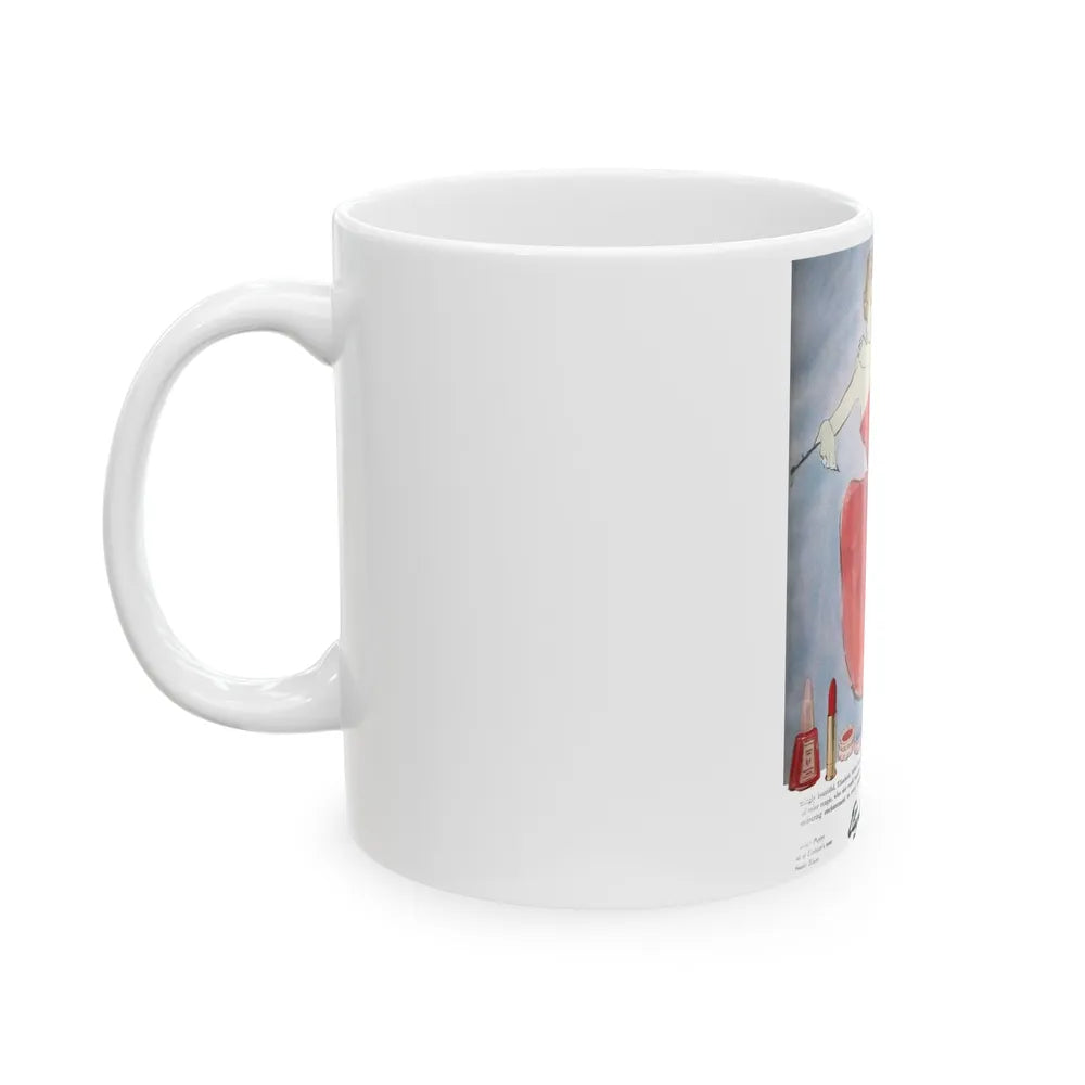 Golden Poppy, Elizabeth Arden advertisement, 1957 - White Coffee Mug-Go Mug Yourself