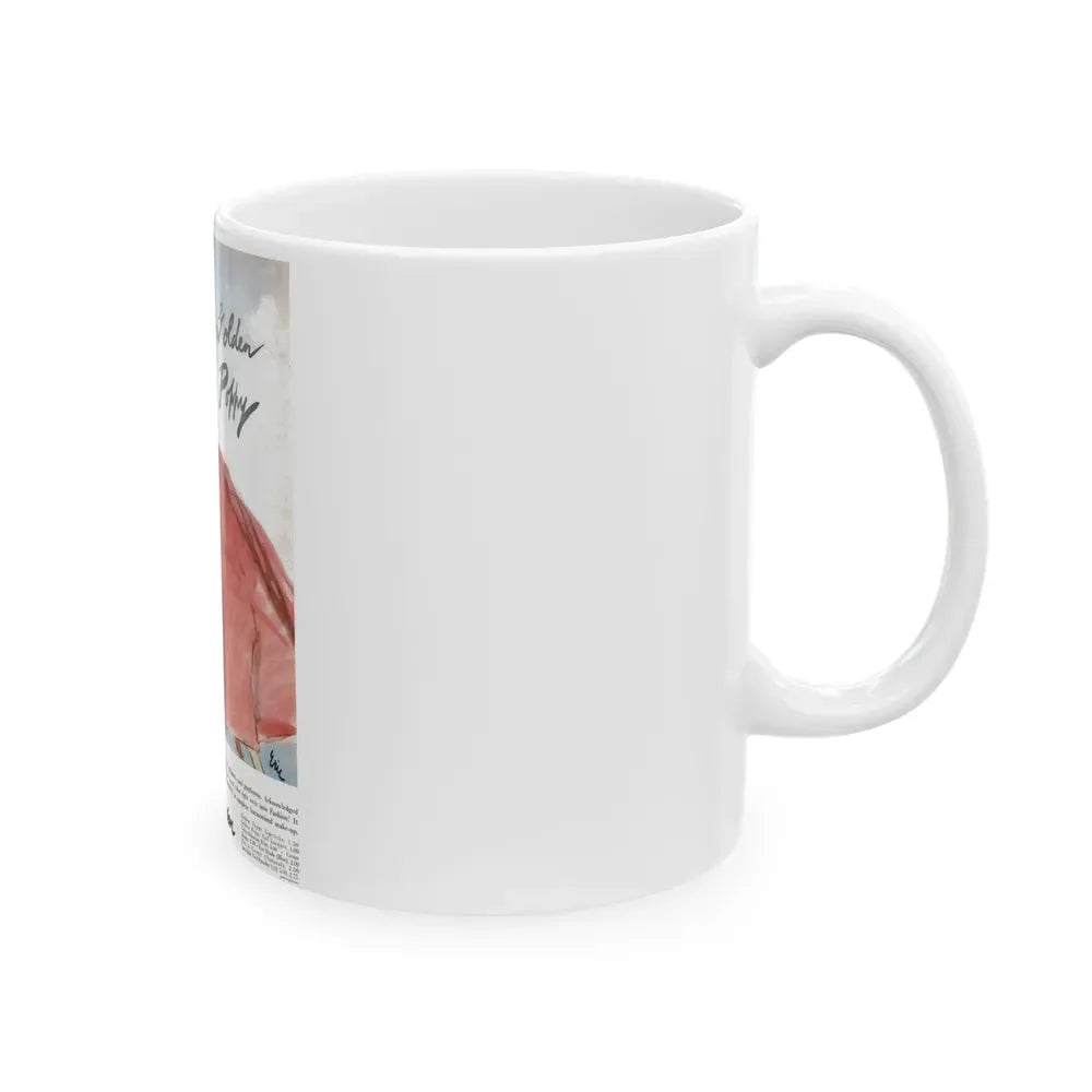 Golden Poppy, Elizabeth Arden advertisement, 1957 - White Coffee Mug - Go Mug Yourself