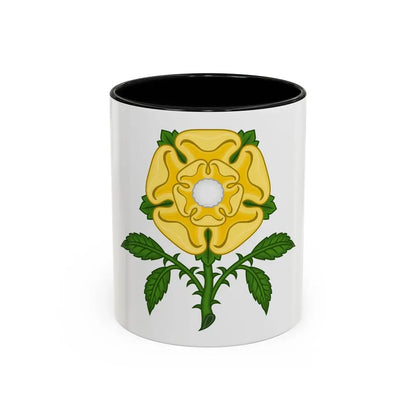 Golden Rose Badge - Accent Coffee Mug 11oz Black - Go Mug Yourself