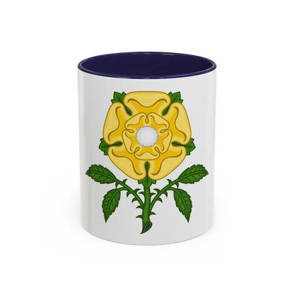 Golden Rose Badge - Accent Coffee Mug 11oz Navy - Go Mug Yourself