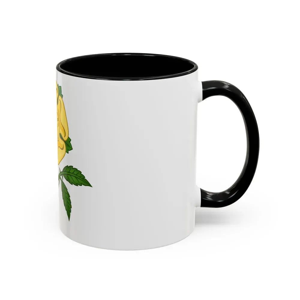 Golden Rose Badge - Accent Coffee Mug - Go Mug Yourself