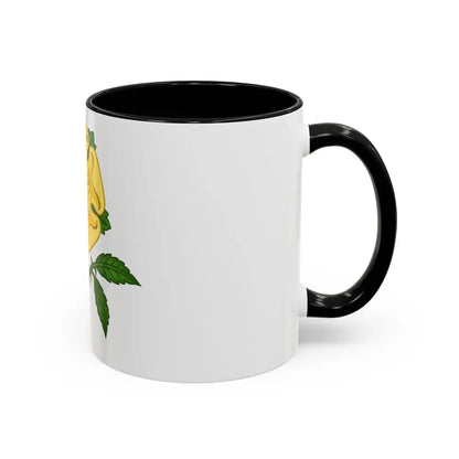 Golden Rose Badge - Accent Coffee Mug - Go Mug Yourself
