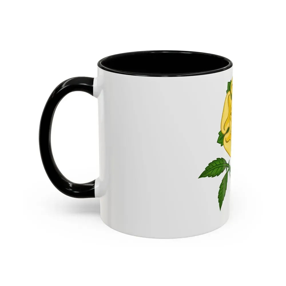 Golden Rose Badge - Accent Coffee Mug - Go Mug Yourself