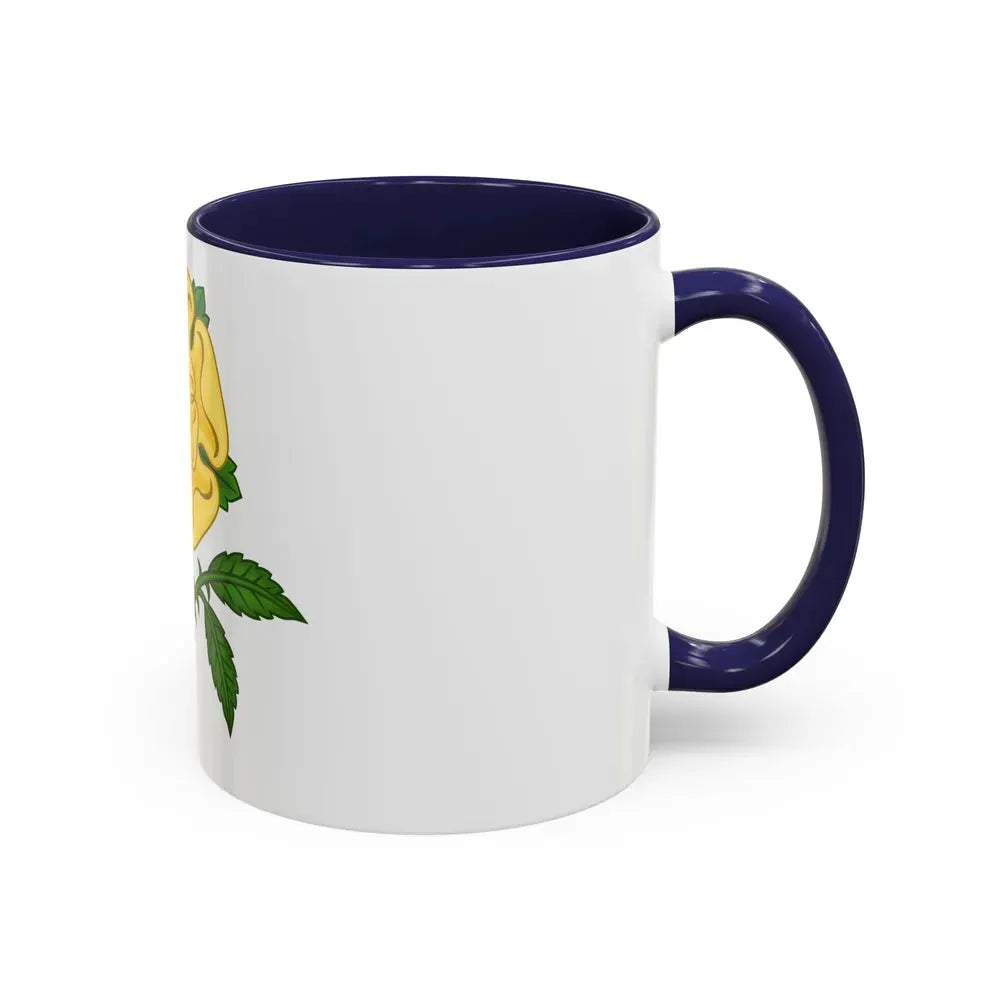 Golden Rose Badge - Accent Coffee Mug - Go Mug Yourself