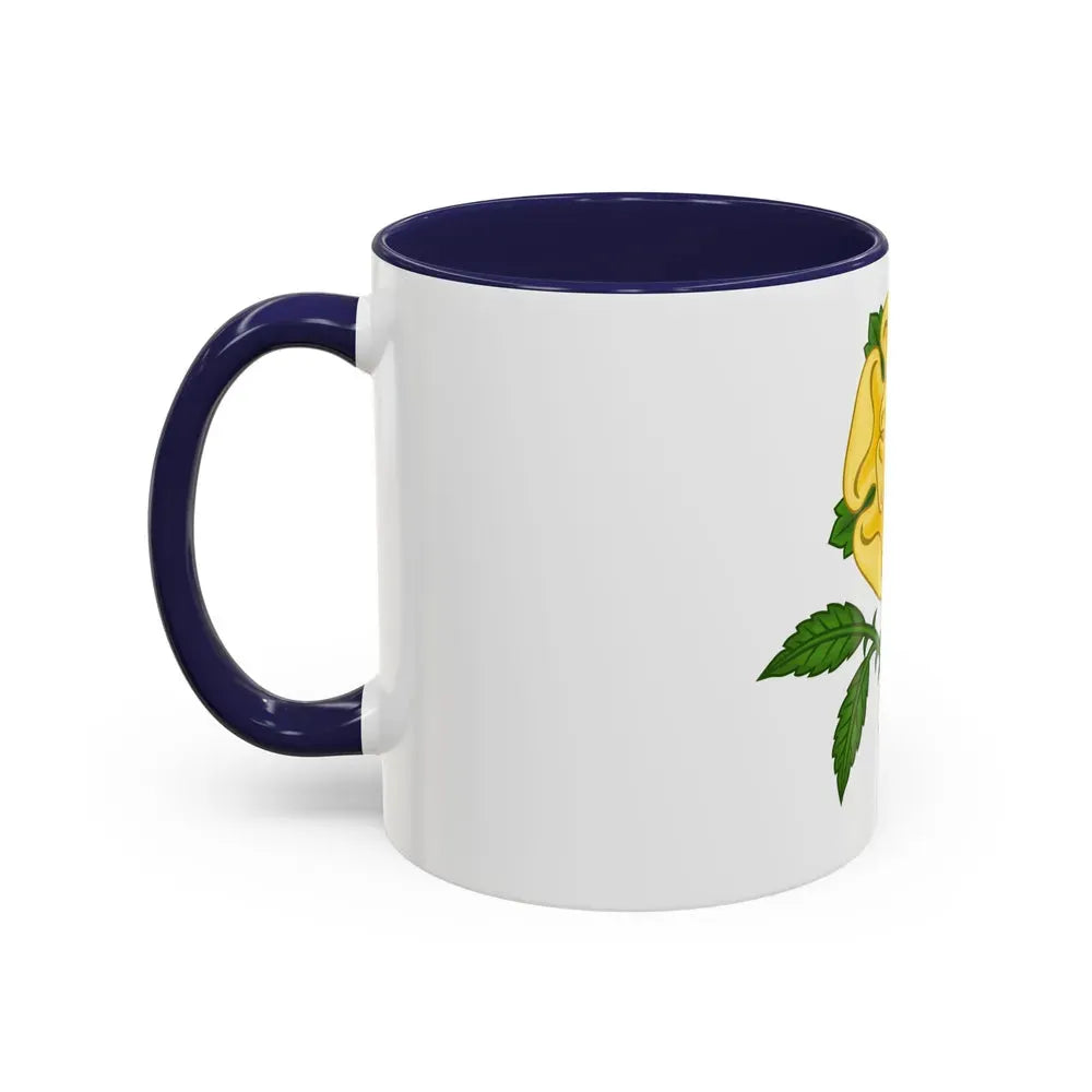 Golden Rose Badge - Accent Coffee Mug - Go Mug Yourself