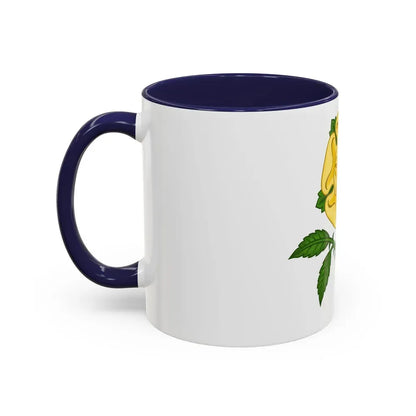 Golden Rose Badge - Accent Coffee Mug - Go Mug Yourself