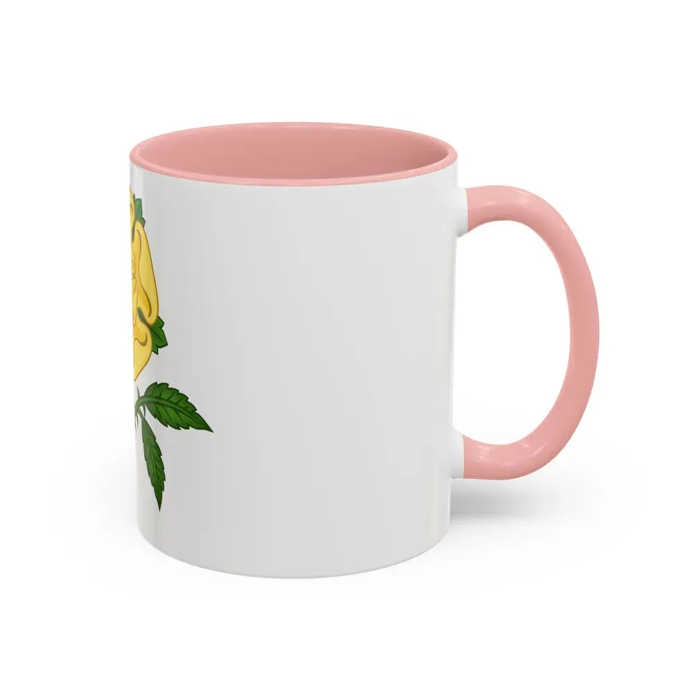 Golden Rose Badge - Accent Coffee Mug - Go Mug Yourself